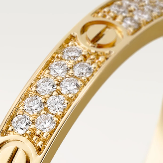 Cartier LOVE ring, mini model, paved