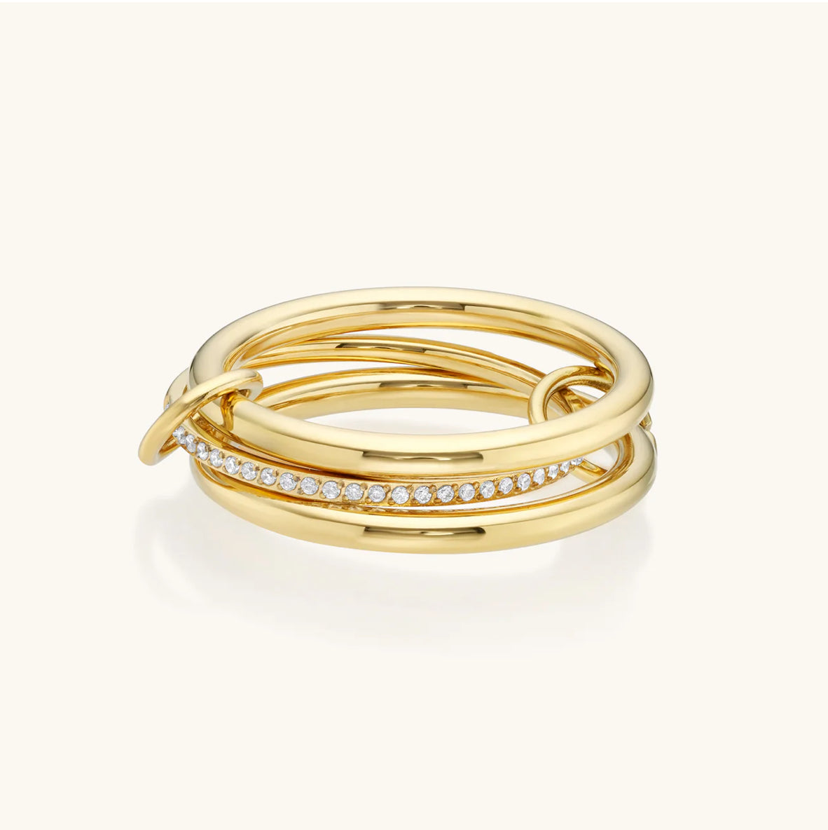2 Spinelli Kilcollin 18k Gold Ring with Diamond