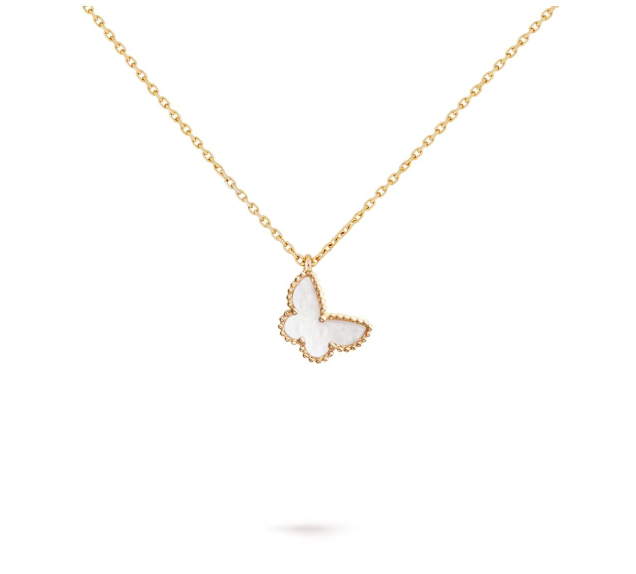 2 V.ANCLEEF SWEET BUTTERFLIES PENDANT (18K YELLOW GOLD PLATED)