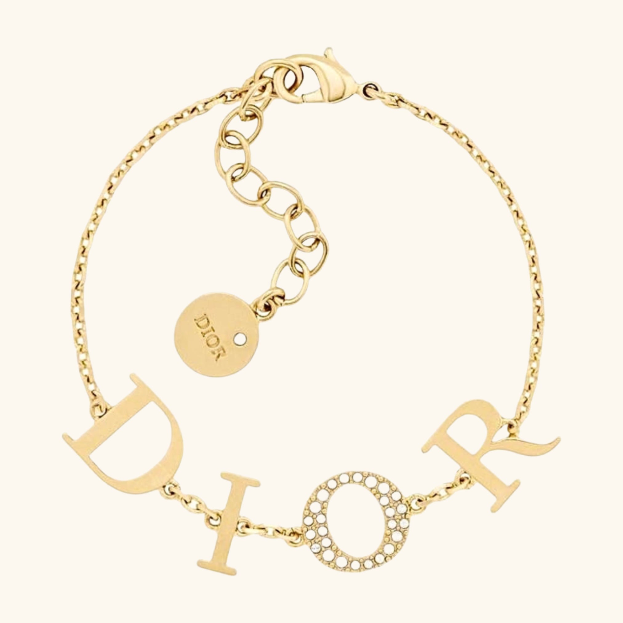 Dior Gold Tone Crystal Dio(r)evolution Bracelet