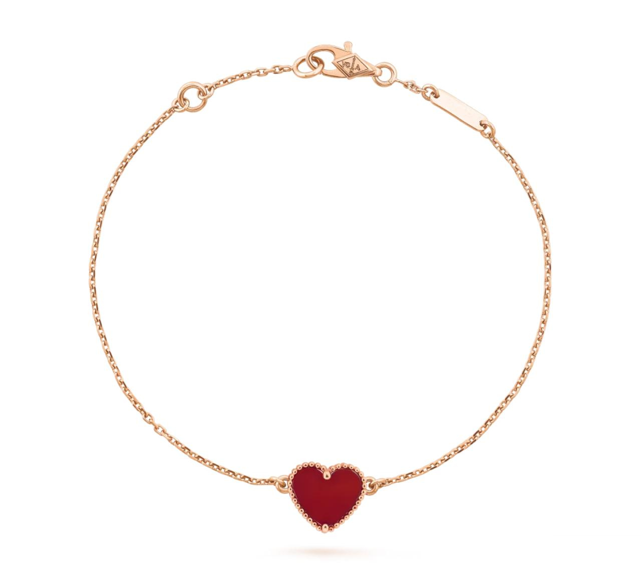 1 V.ANCLEEF SWEET HEARTS BRACELET (18K ROSE GOLD PLATED)