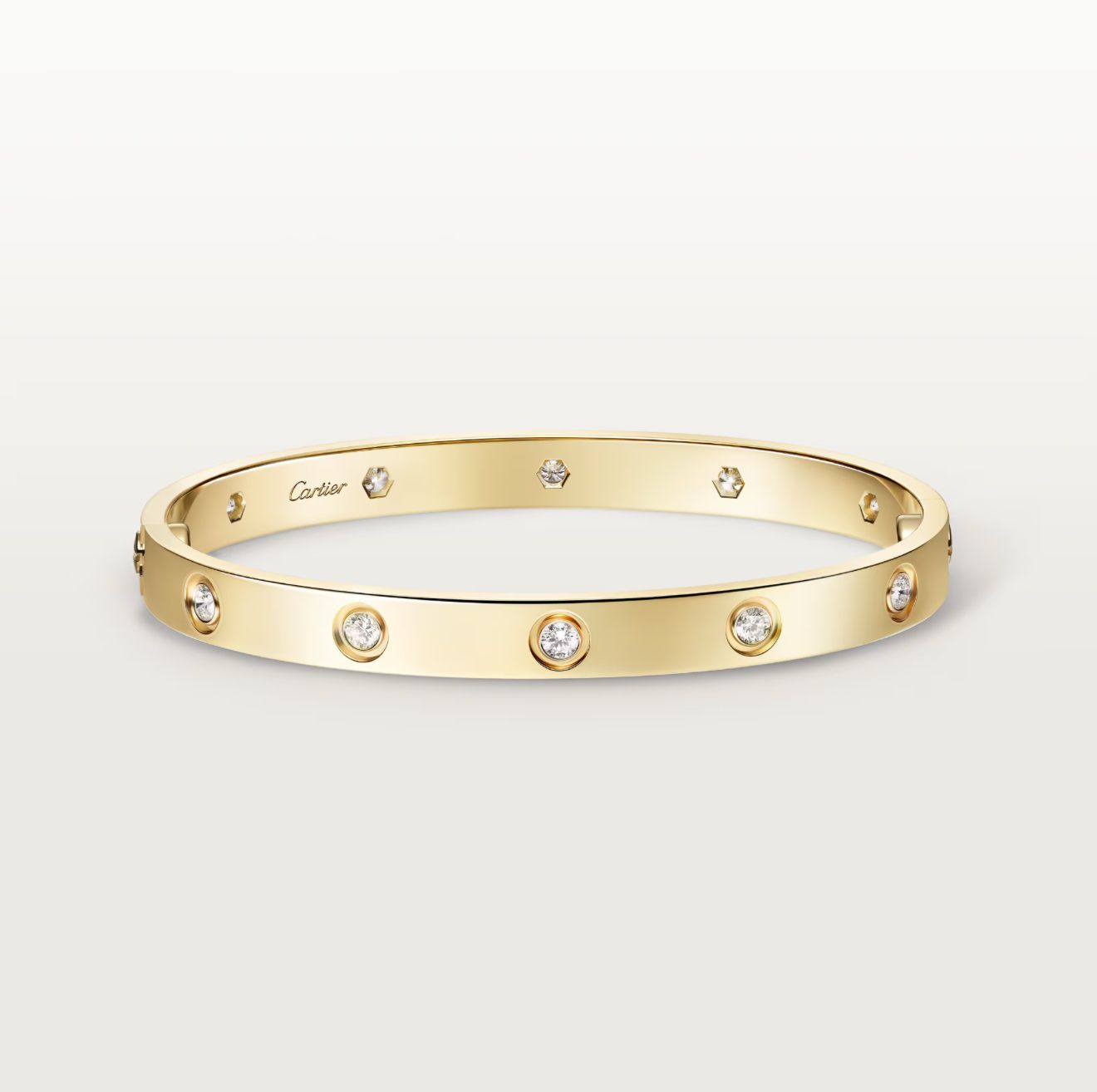 C.ARTIER LOVE BRACELET 10-DIAMONDS (18K YELLOW GOLD/ROSE GOLD/WHITE GOLD PLATED)