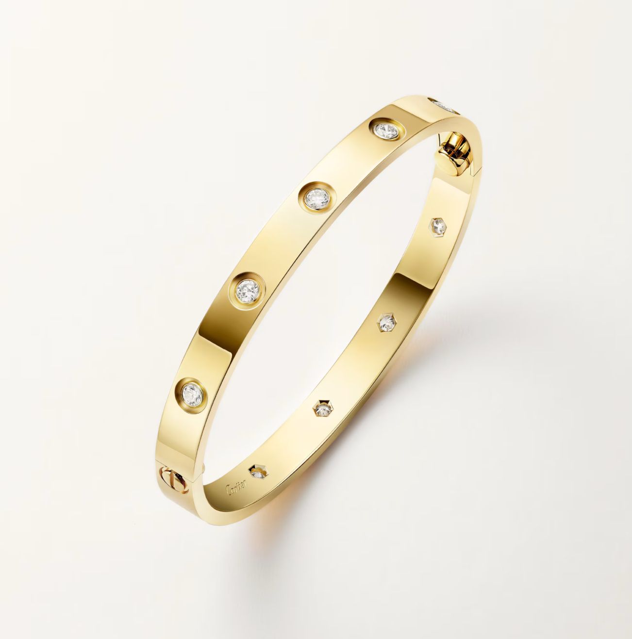 C.ARTIER LOVE BRACELET 10-DIAMONDS (18K YELLOW GOLD/ROSE GOLD/WHITE GOLD PLATED)