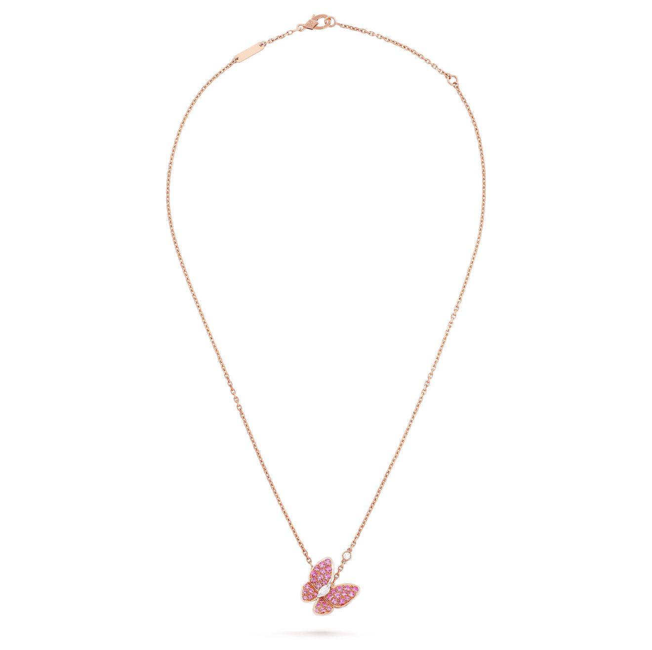 2 V.CA TWO BUTTERFLY PENDANT (18K YELLOW GOLD/ROSE GOLD PLATED)