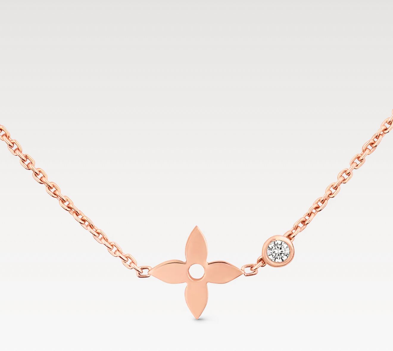 2 L.V BLOSSOM PENDANT (18K ROSE GOLD PLATED)