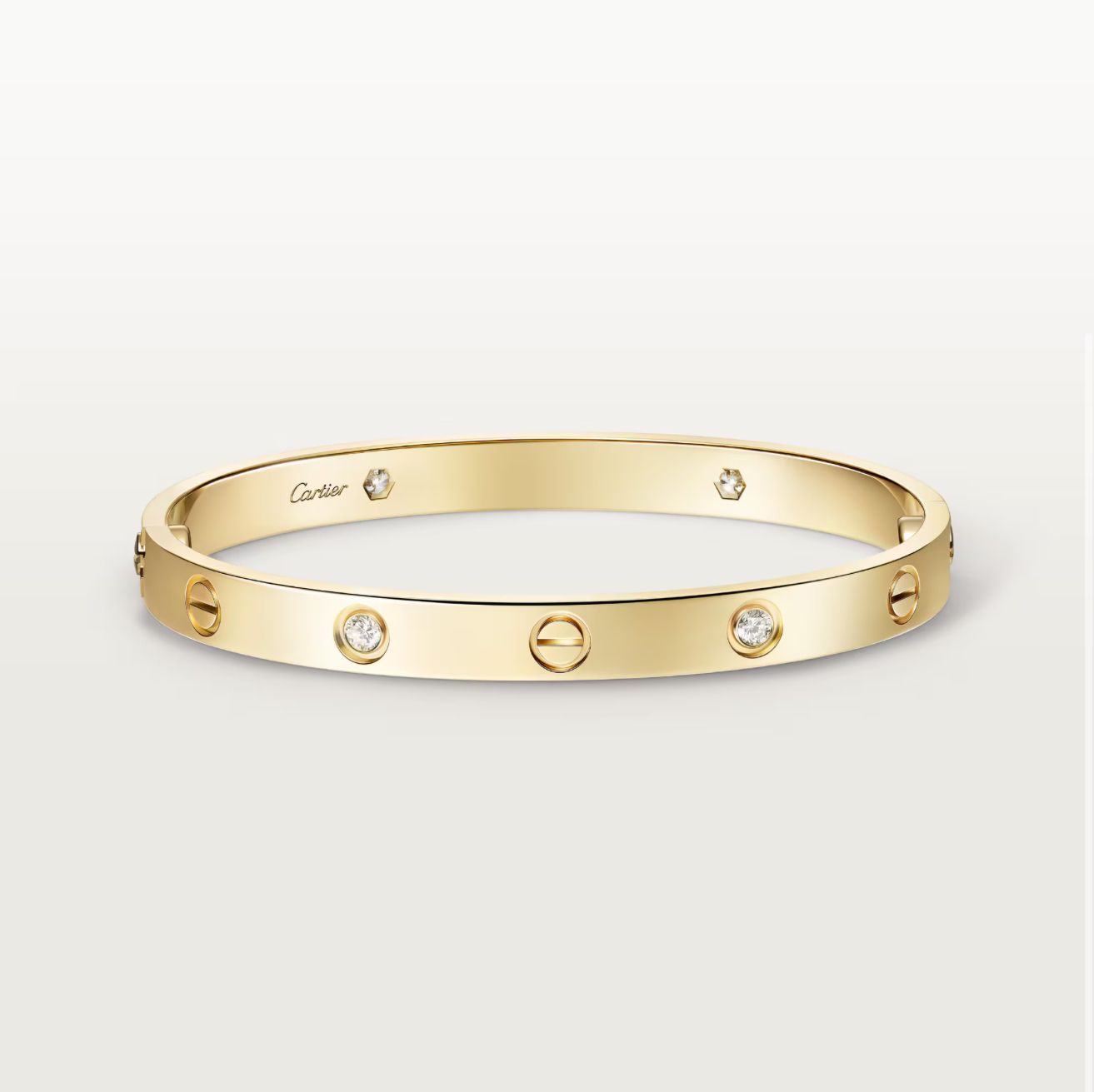 C.ARTIER LOVE BRACELET CLASSIC 4-DIAMOND (18K YELLOW GOLD/ROSE GOLD/WHITE GOLD PLATED)