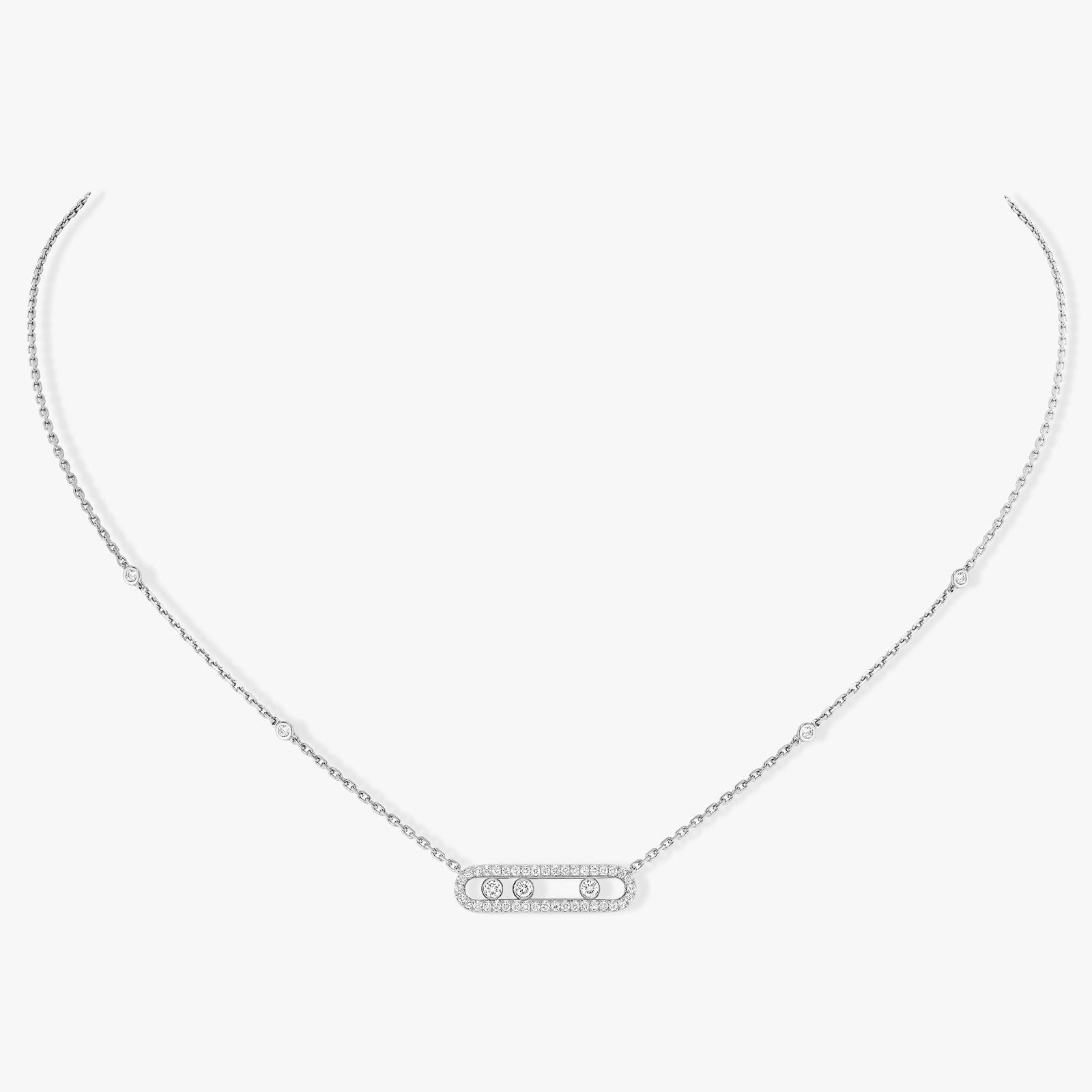 2 M.ESSIKA MOVE DIAMOND NECKLACE(18K YELLOW GOLD/ROSE GOLD/WHITE GOLD PLATED)