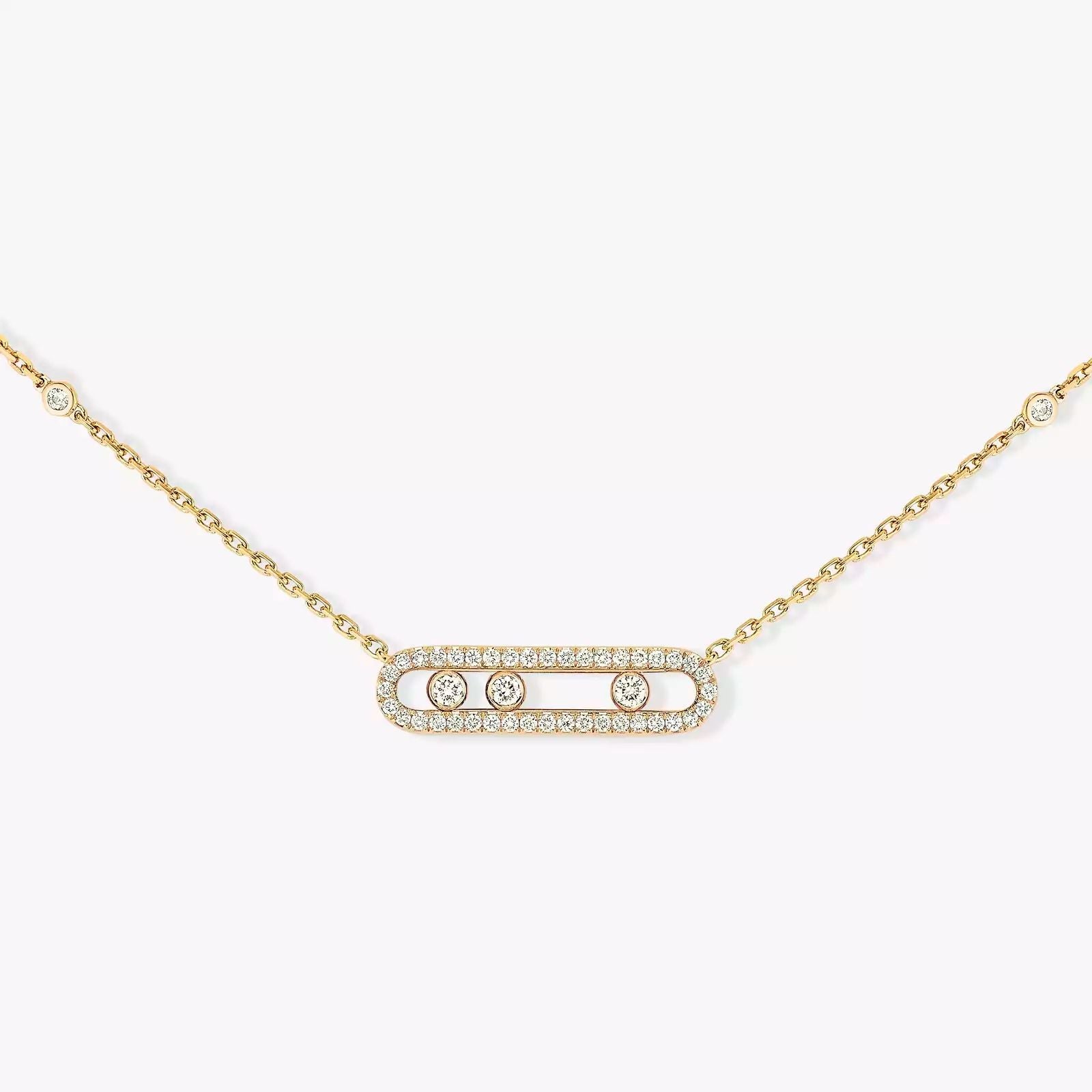2 M.ESSIKA MOVE DIAMOND NECKLACE(18K YELLOW GOLD/ROSE GOLD/WHITE GOLD PLATED)