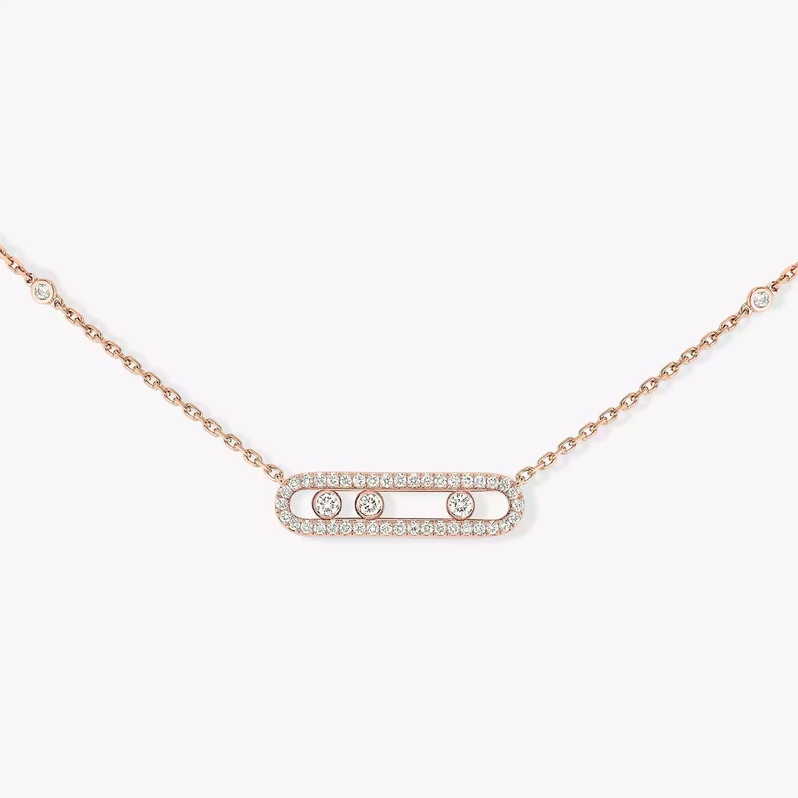 2 M.ESSIKA MOVE DIAMOND NECKLACE(18K YELLOW GOLD/ROSE GOLD/WHITE GOLD PLATED)
