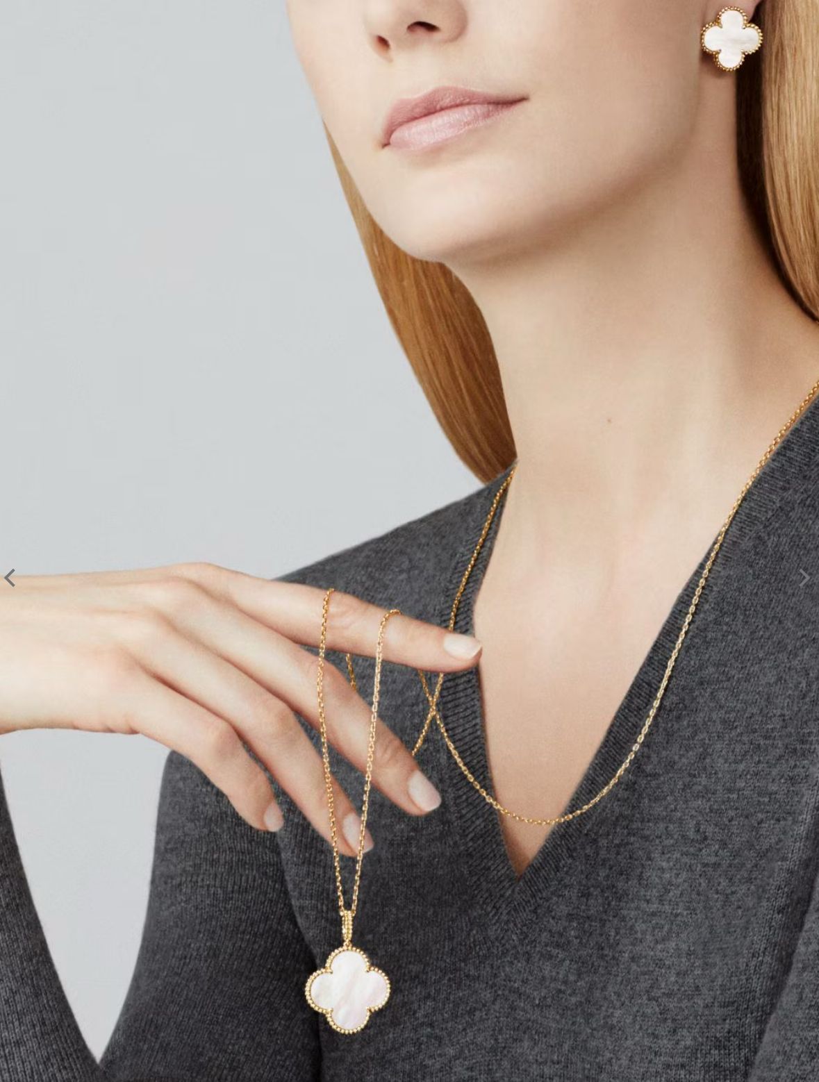VAN CLEEF MAGIC LONG NECKLACE SINGLE CLOVER