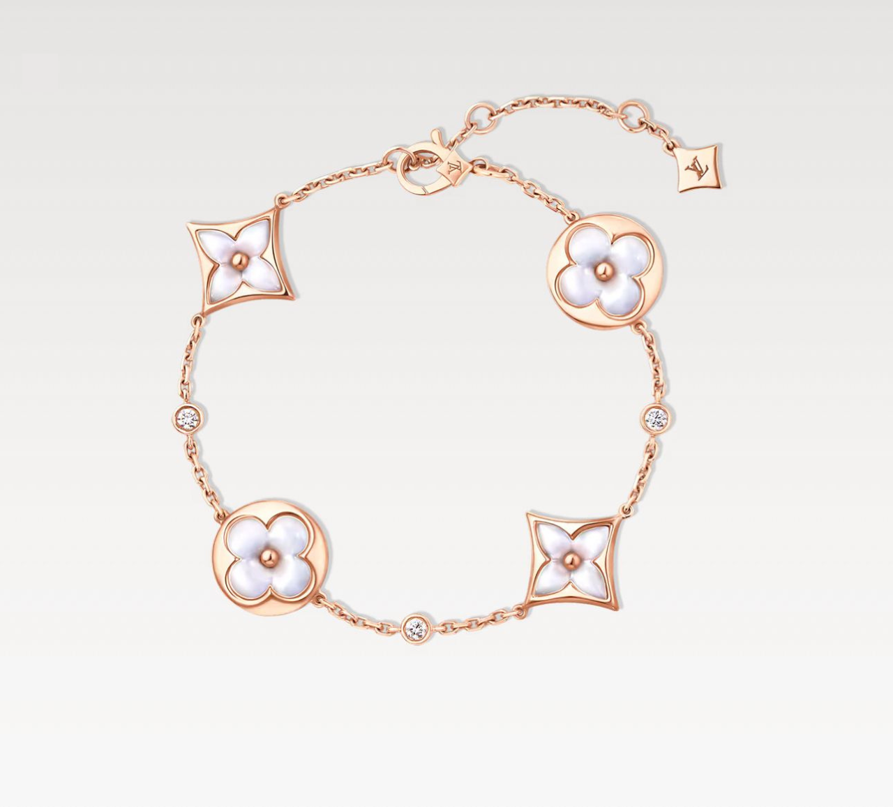 1 L.V COLOUR BLOSSOM BB MULTI MOTIF BRACELET (18K ROSE GOLD PLATED)
