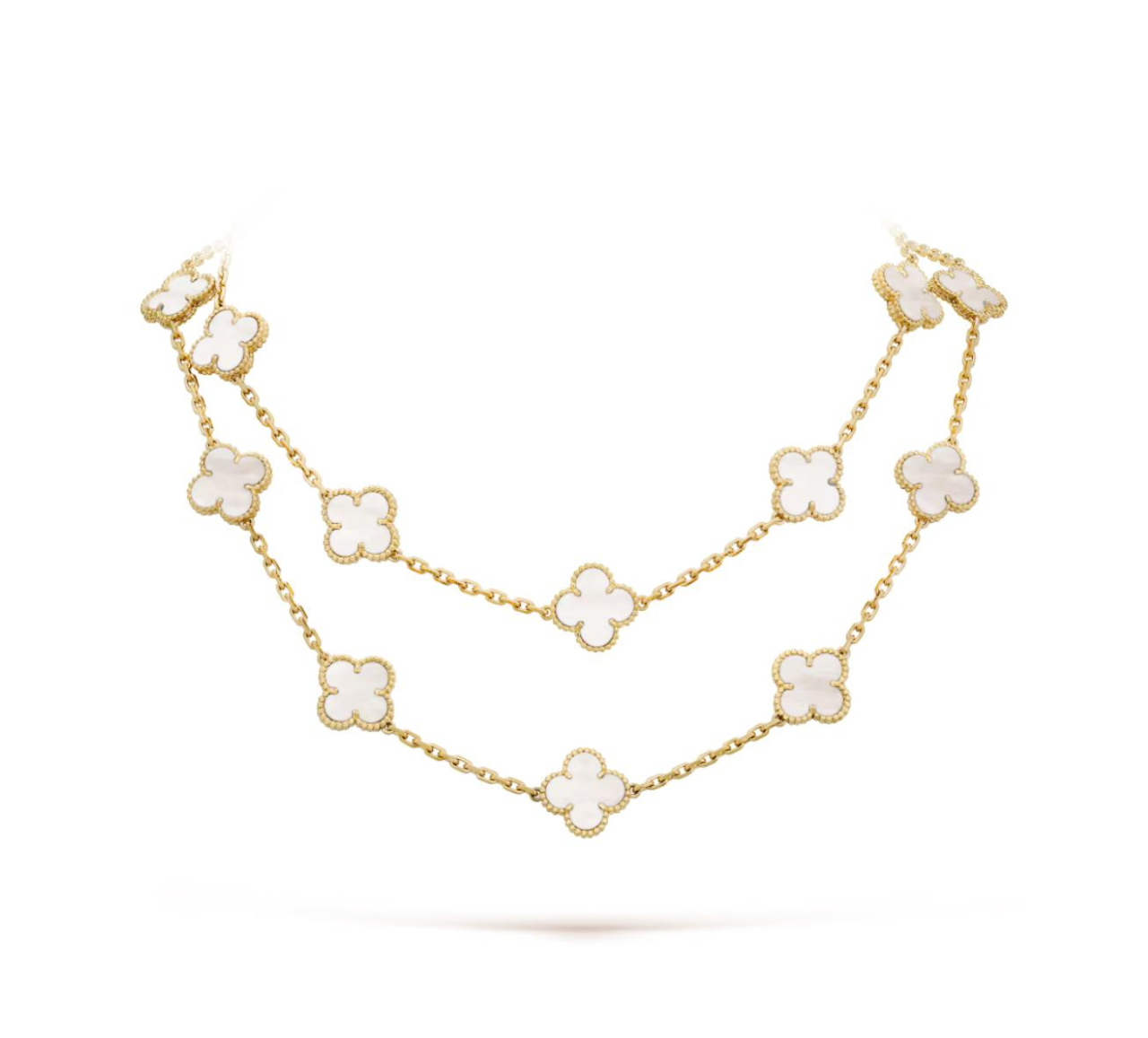 2 V.ANCLEEF 20 CLOVER NECKLACE (18K YELLOW GOLD PLATED)