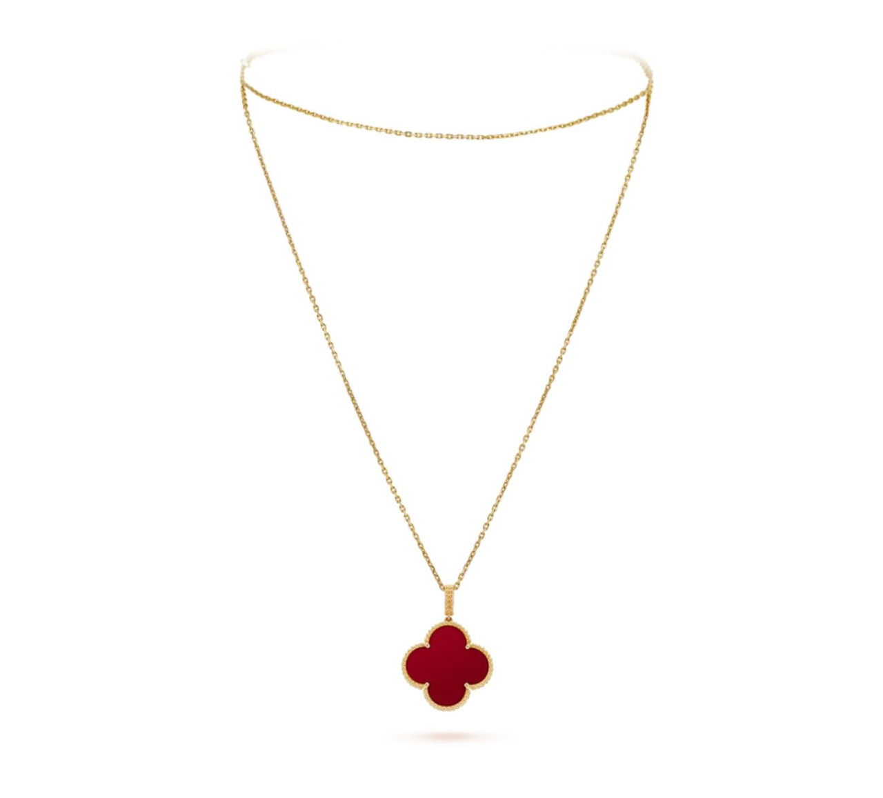VAN CLEEF MAGIC LONG NECKLACE SINGLE CLOVER