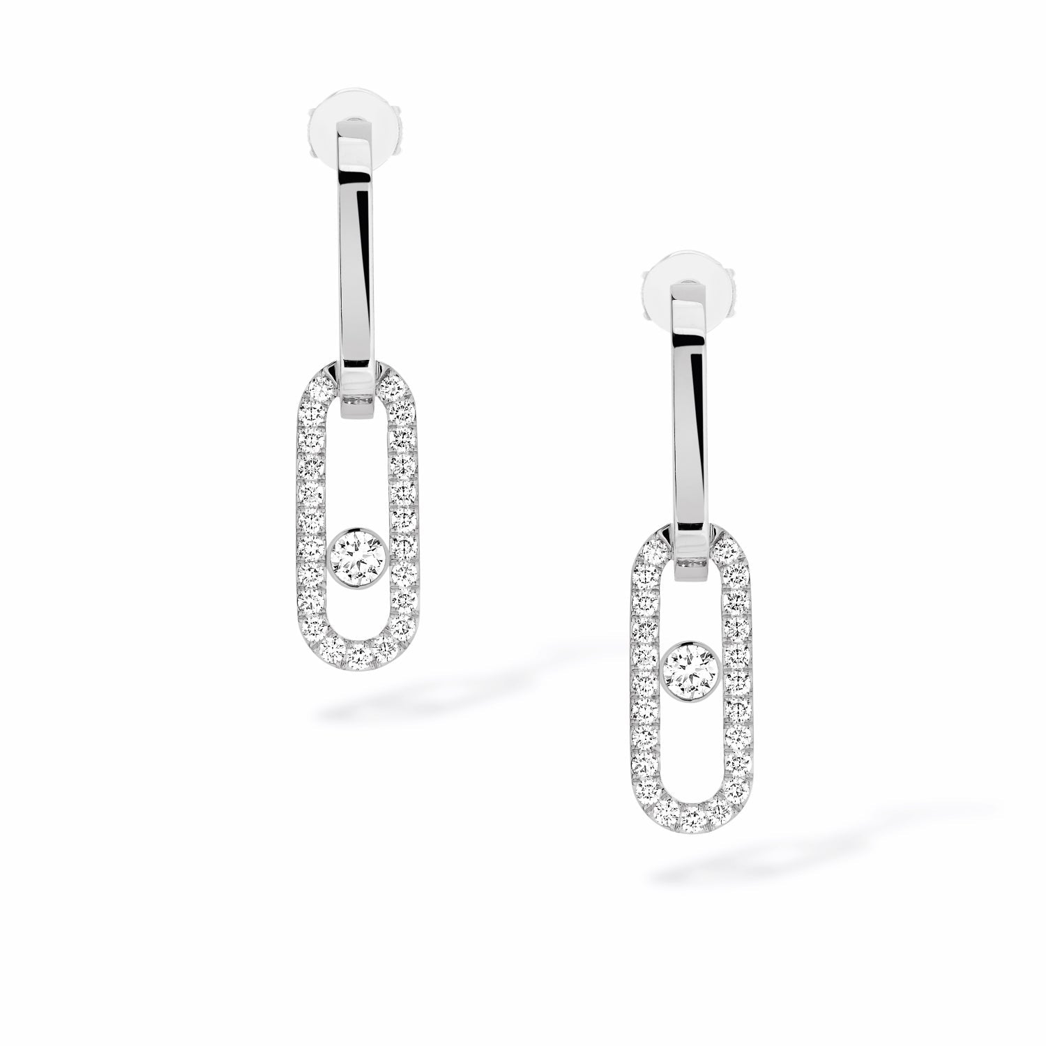 2 Messika Move Link earrings