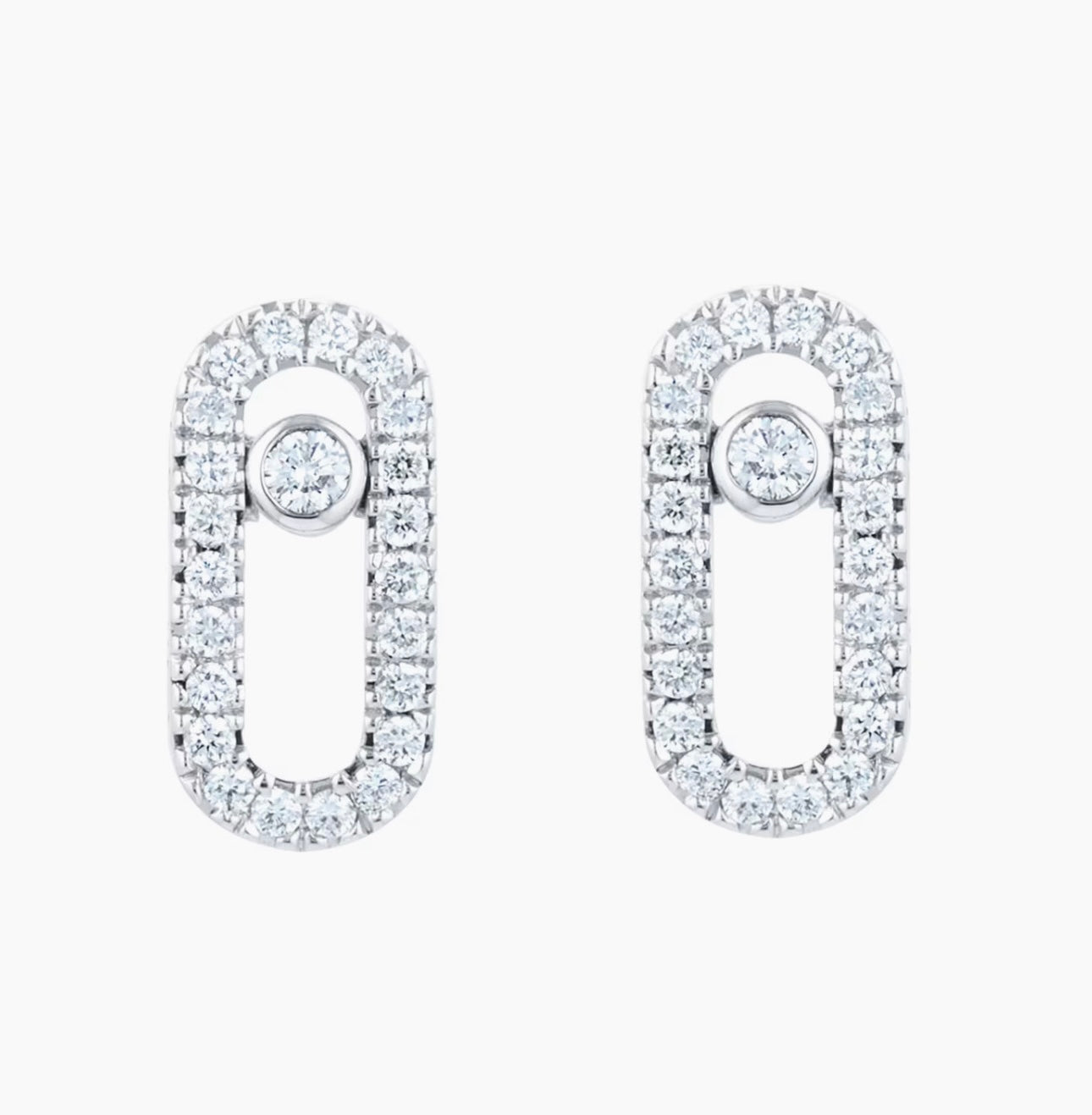 2 Messika Move Uno pavé earrings