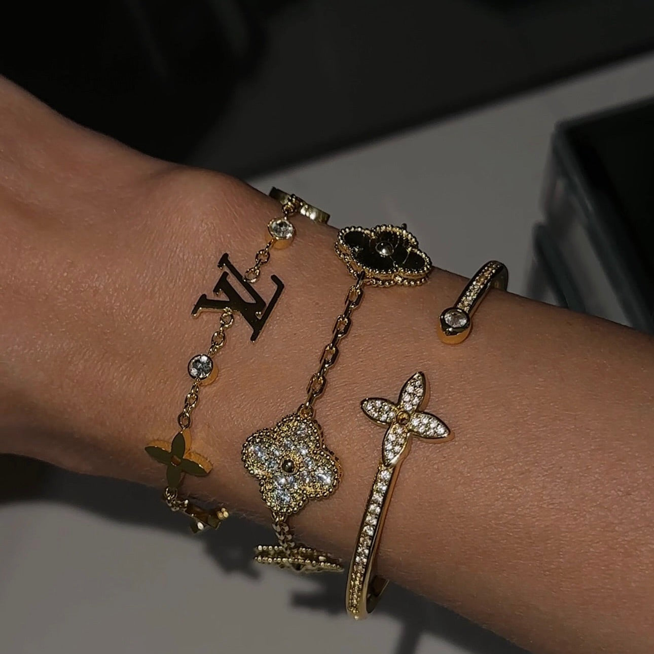 Louis Vuitton Idylle Blossom Monogram Bracelet, Yellow Gold and Diamonds