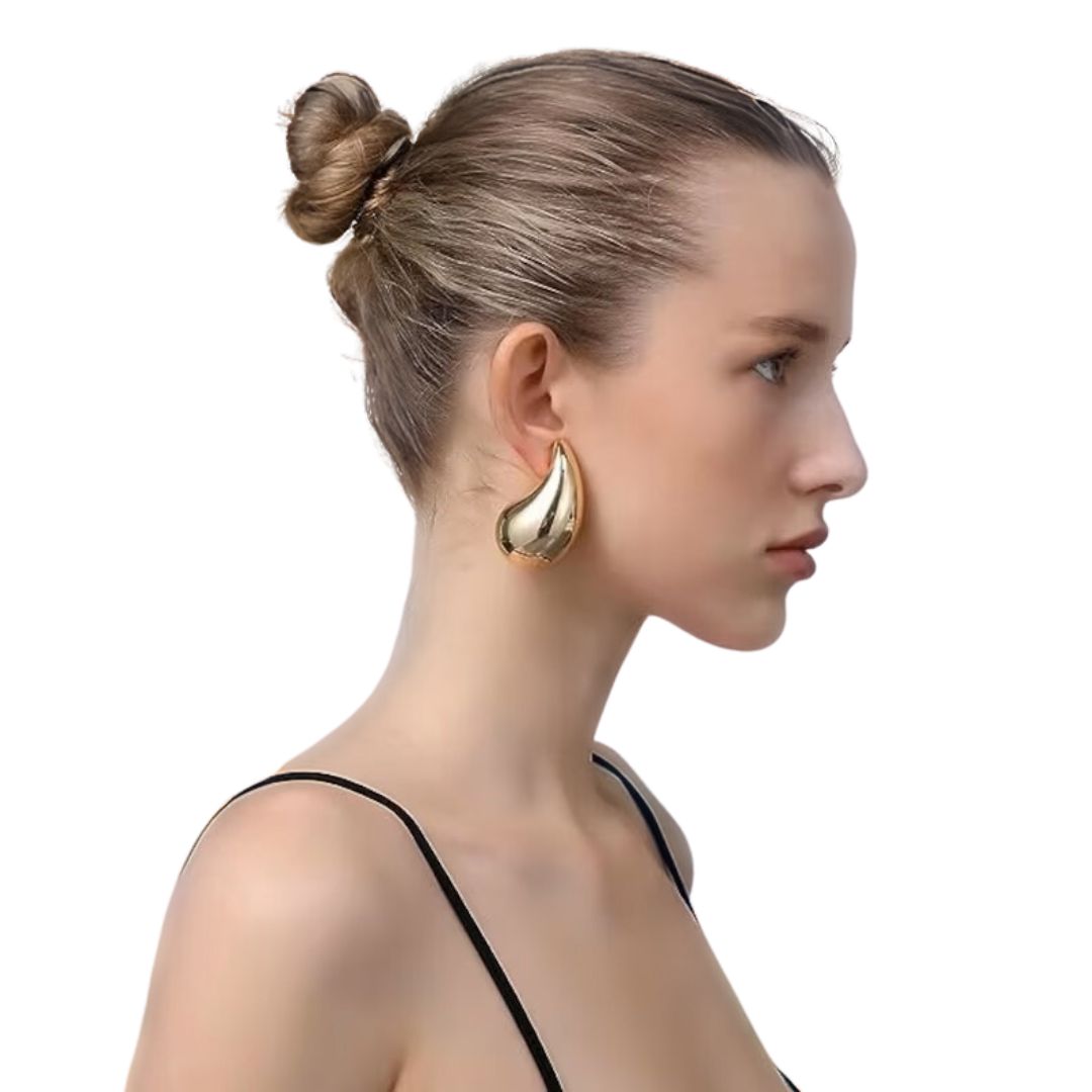 SANDRA TEARDROP GOLD EARRINGS