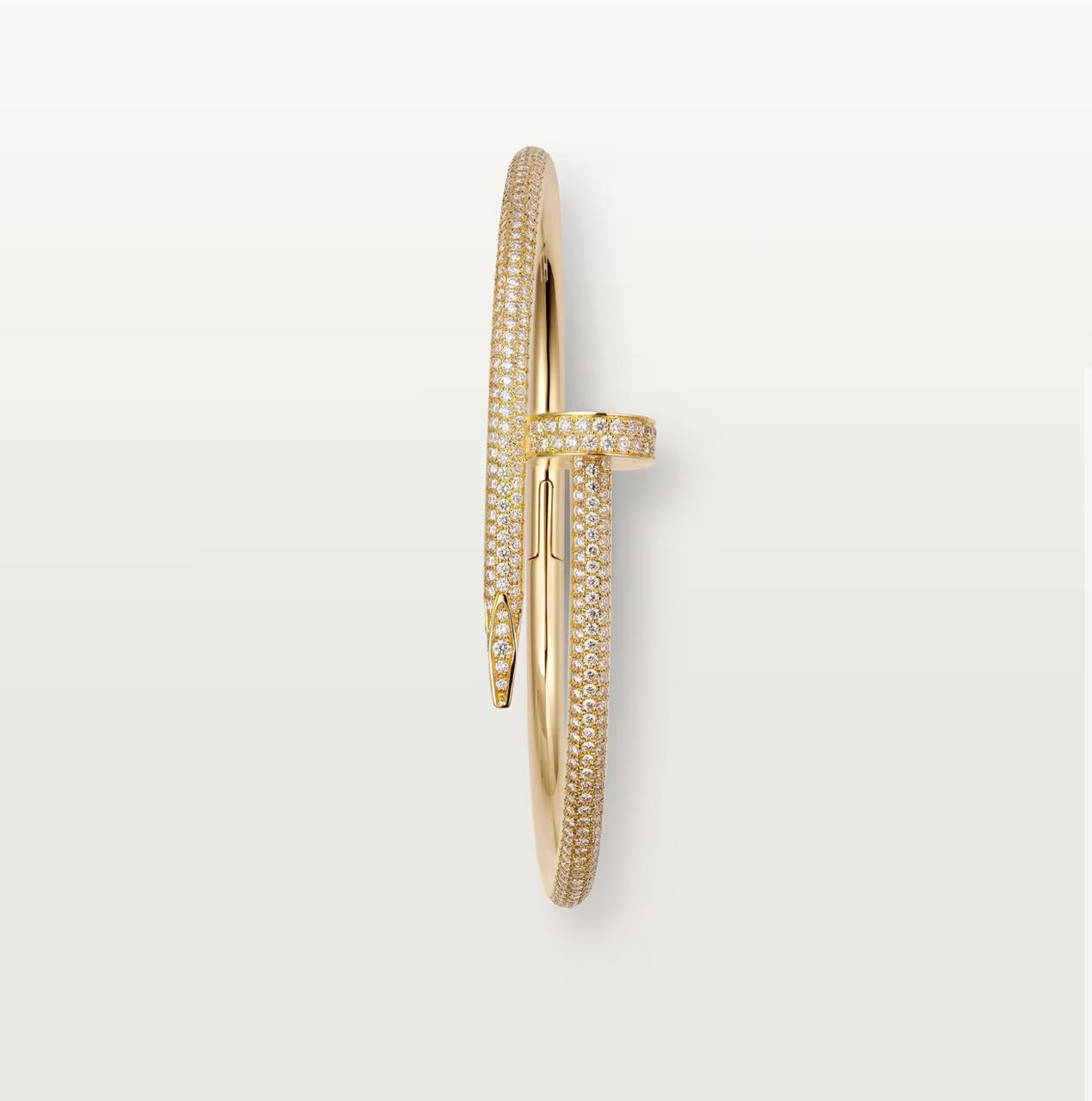 2 C.ARTIER JUSTE UN CLOU BRACELET WITH DIAMONDS (18K YELLOW GOLD/ROSE GOLD/WHITE GOLD PLATED)
