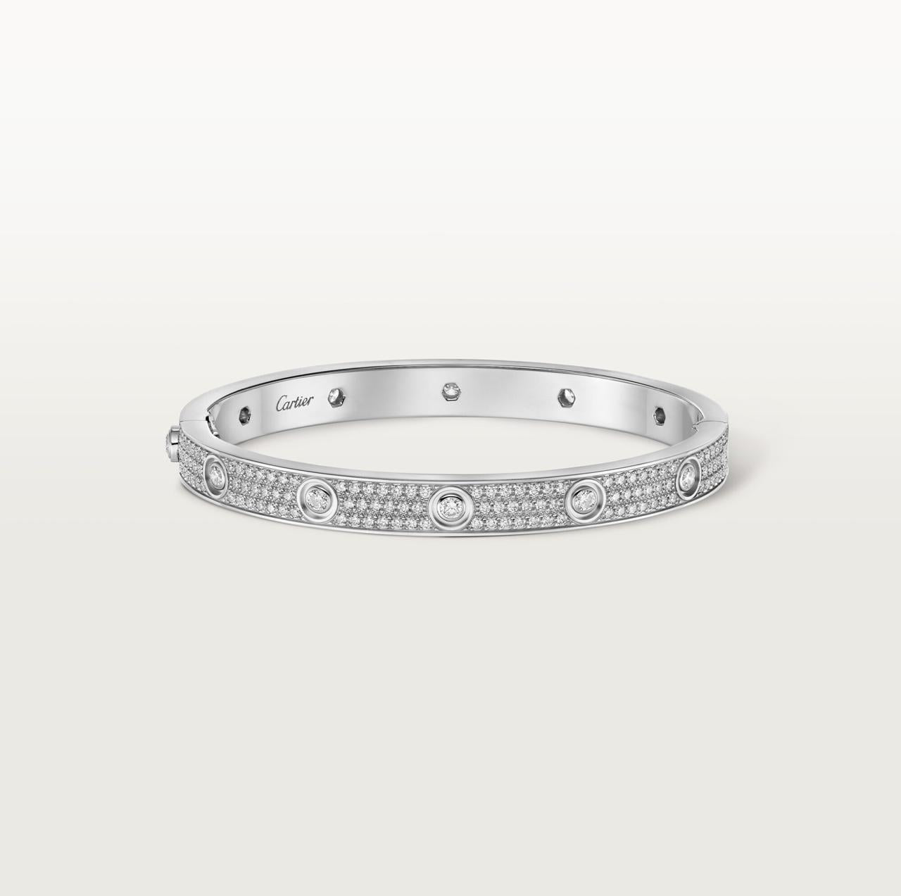 CARTIER LOVE BRACELET CLASSIC PAVED 12 DIAMONDS