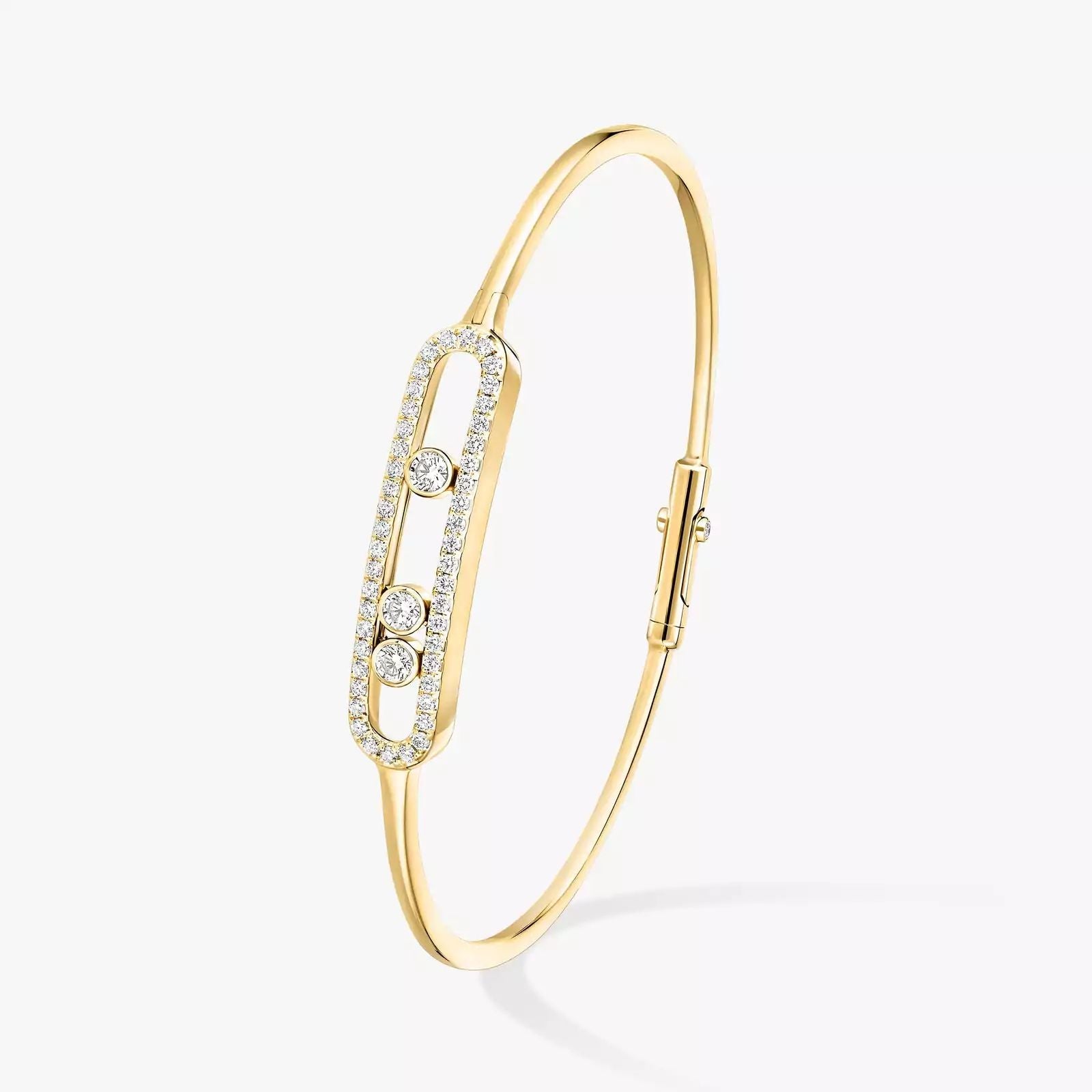 2 M.ESSIKA MOVE PAVE THIN BRACELET (18K YELLOW GOLD/ROSE GOLD/WHITE GOLD PLATED)