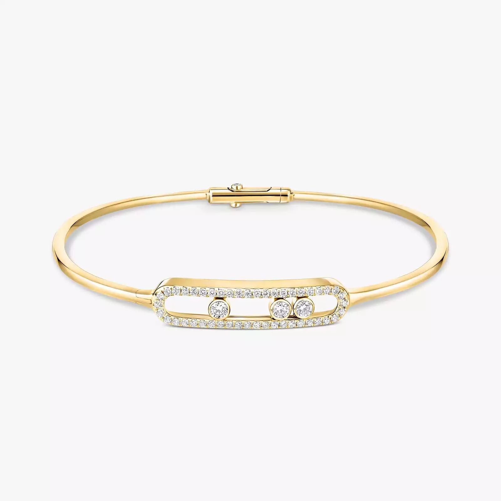 2 M.ESSIKA MOVE PAVE THIN BRACELET (18K YELLOW GOLD/ROSE GOLD/WHITE GOLD PLATED)