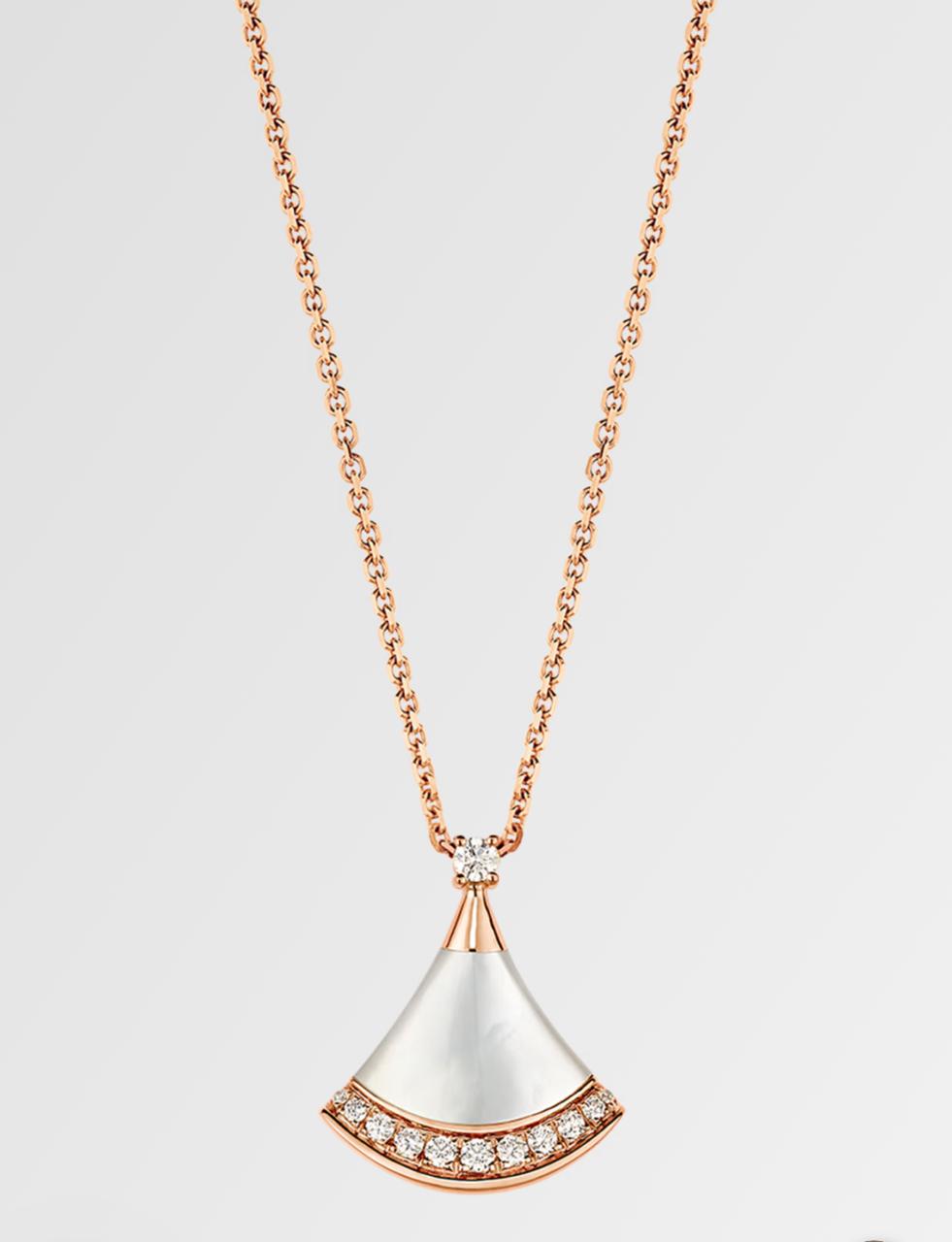 2 B.VLGARI DIVAS DREAM NECKLACE (18K ROSE GOLD PLATED)