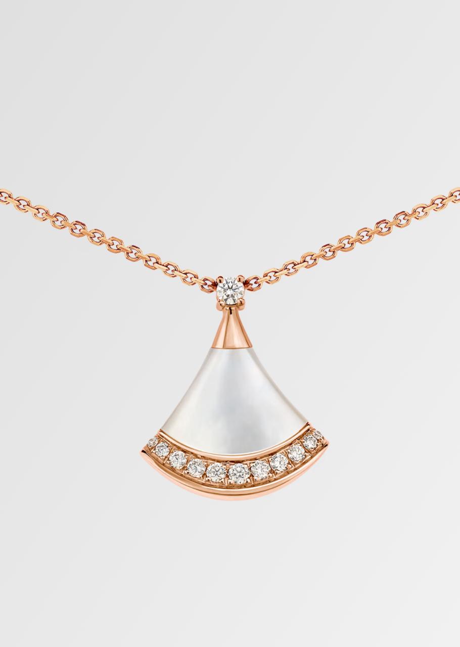 2 B.VLGARI DIVAS DREAM NECKLACE (18K ROSE GOLD PLATED)
