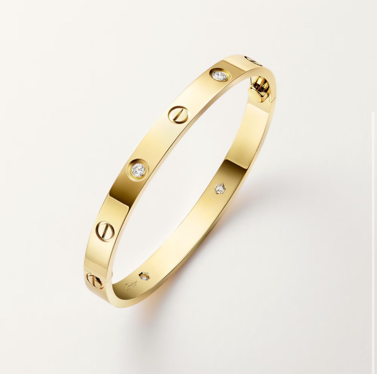 C.ARTIER LOVE BRACELET CLASSIC 4-DIAMOND (18K YELLOW GOLD/ROSE GOLD/WHITE GOLD PLATED)