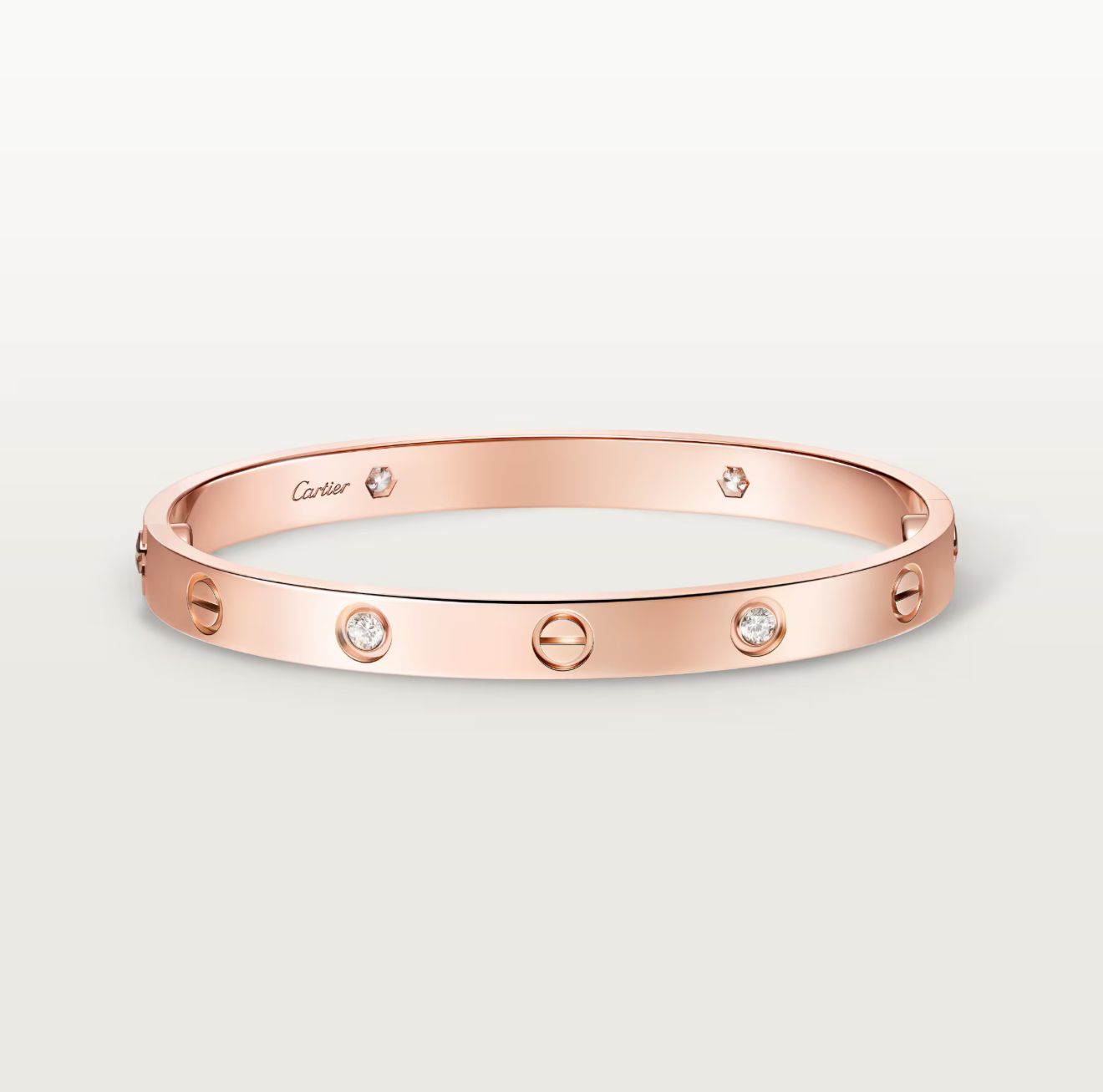 C.ARTIER LOVE BRACELET CLASSIC 4-DIAMOND (18K YELLOW GOLD/ROSE GOLD/WHITE GOLD PLATED)