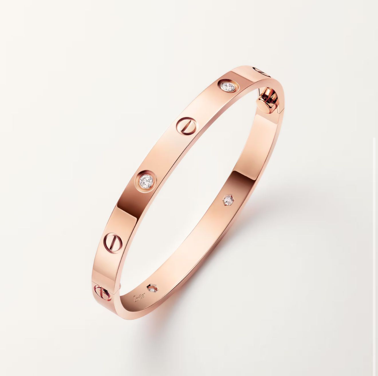 C.ARTIER LOVE BRACELET CLASSIC 4-DIAMOND (18K YELLOW GOLD/ROSE GOLD/WHITE GOLD PLATED)