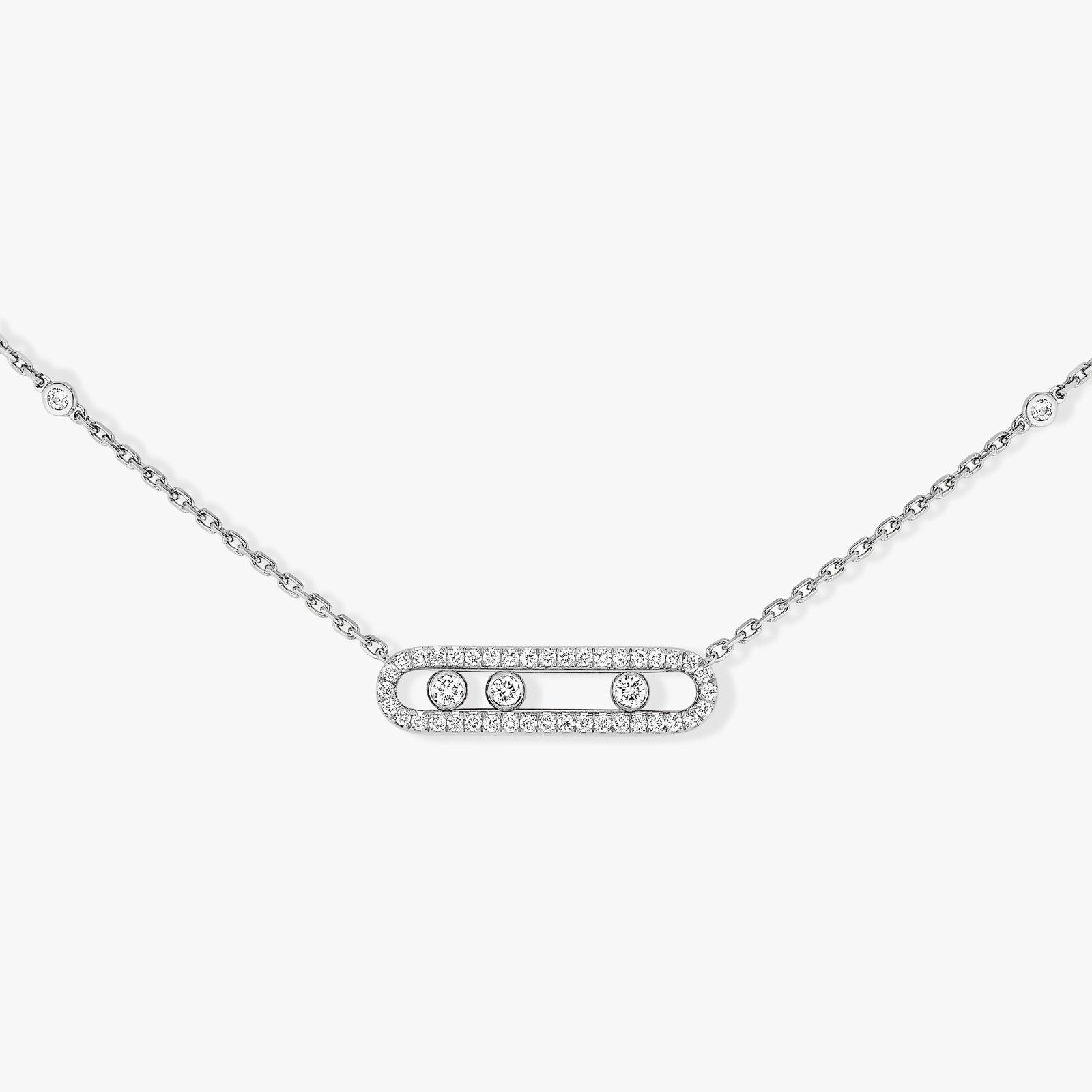2 M.ESSIKA MOVE DIAMOND NECKLACE(18K YELLOW GOLD/ROSE GOLD/WHITE GOLD PLATED)