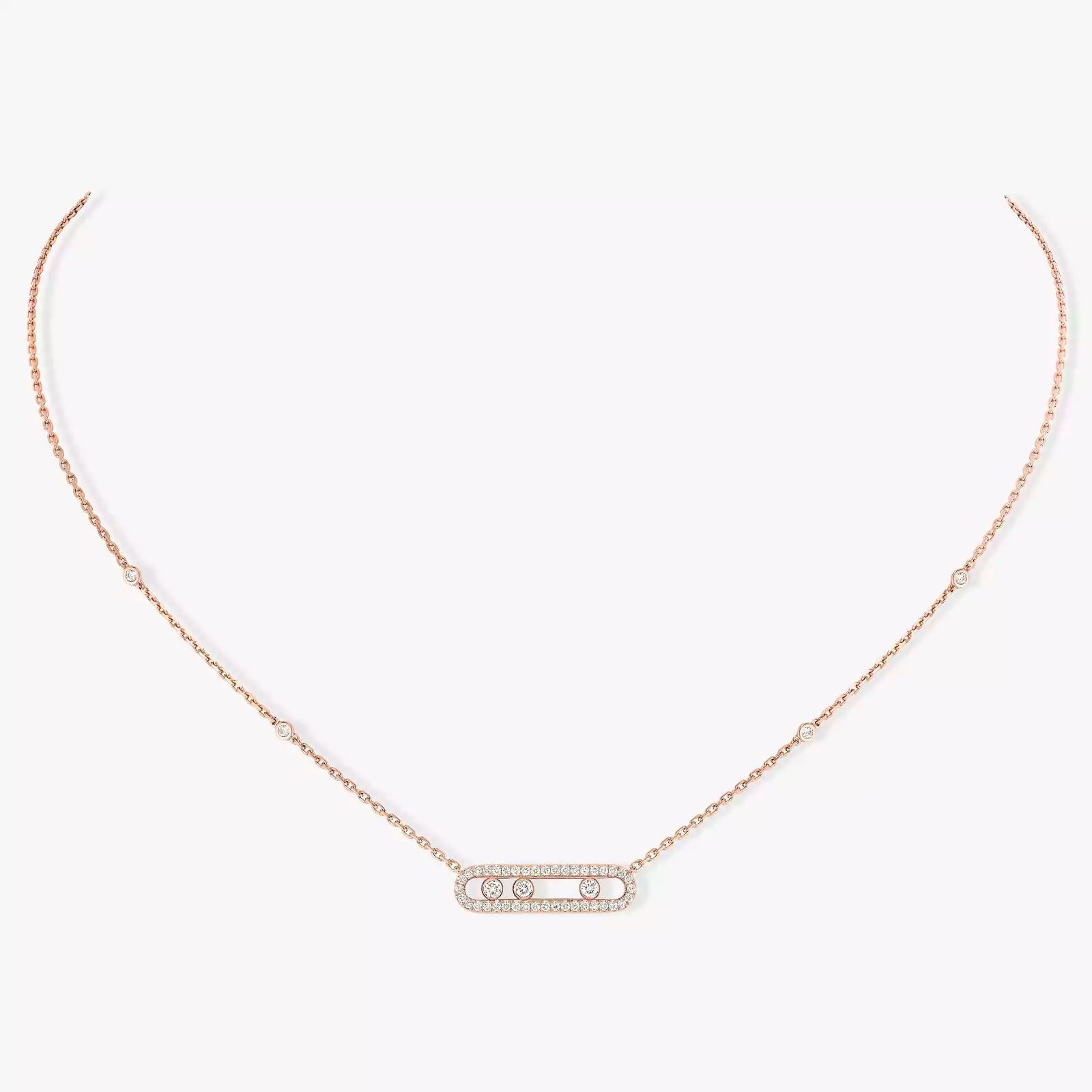2 M.ESSIKA MOVE DIAMOND NECKLACE(18K YELLOW GOLD/ROSE GOLD/WHITE GOLD PLATED)