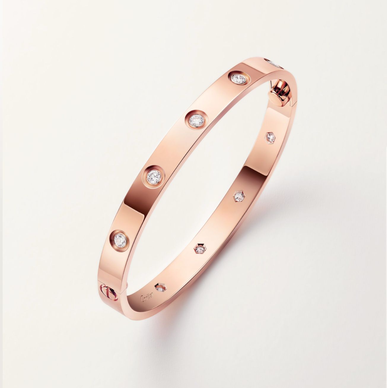 C.ARTIER LOVE BRACELET 10-DIAMONDS (18K YELLOW GOLD/ROSE GOLD/WHITE GOLD PLATED)