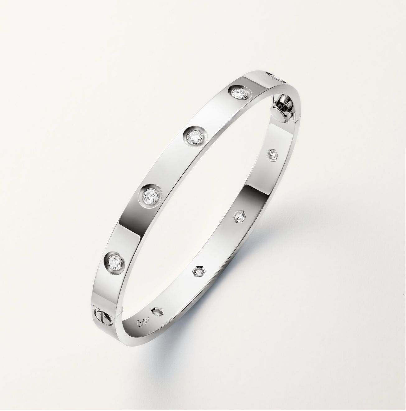 C.ARTIER LOVE BRACELET 10-DIAMONDS (18K YELLOW GOLD/ROSE GOLD/WHITE GOLD PLATED)