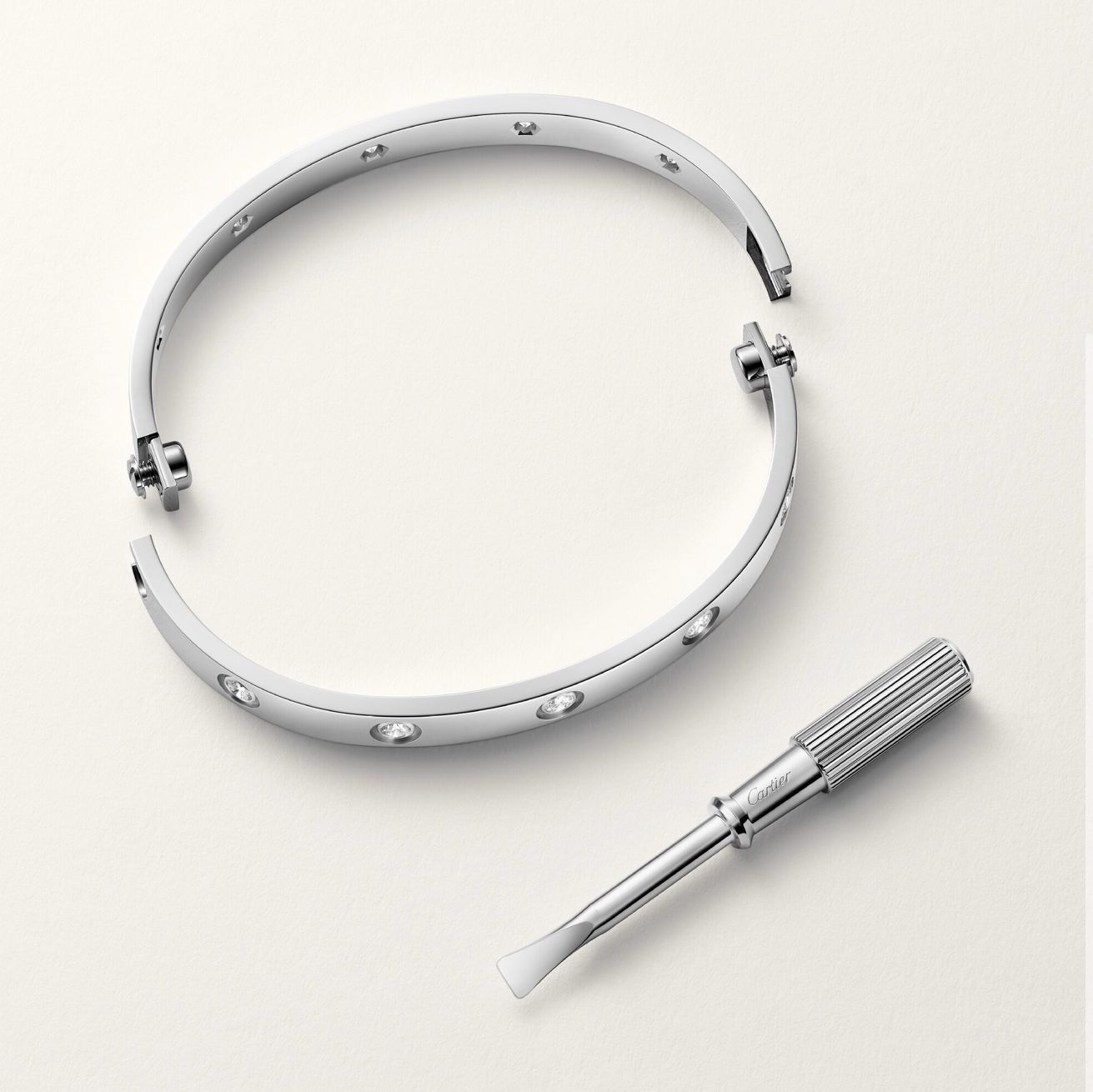 C.ARTIER LOVE BRACELET 10-DIAMONDS (18K YELLOW GOLD/ROSE GOLD/WHITE GOLD PLATED)