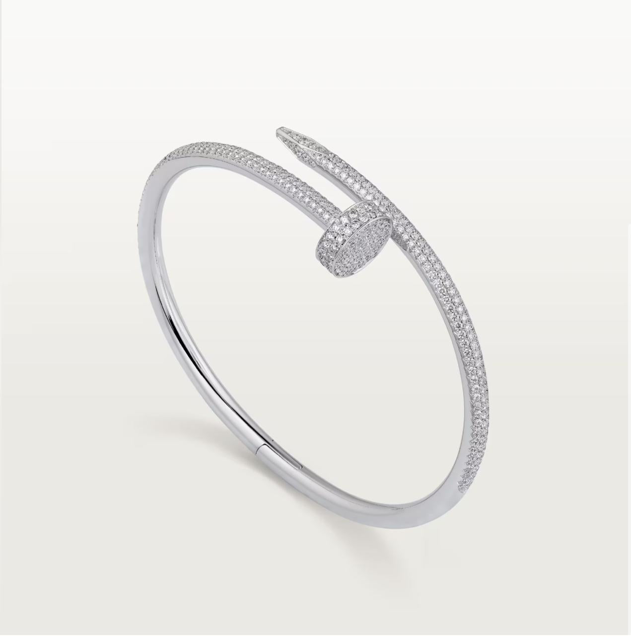 2 C.ARTIER JUSTE UN CLOU BRACELET WITH DIAMONDS (18K YELLOW GOLD/ROSE GOLD/WHITE GOLD PLATED)