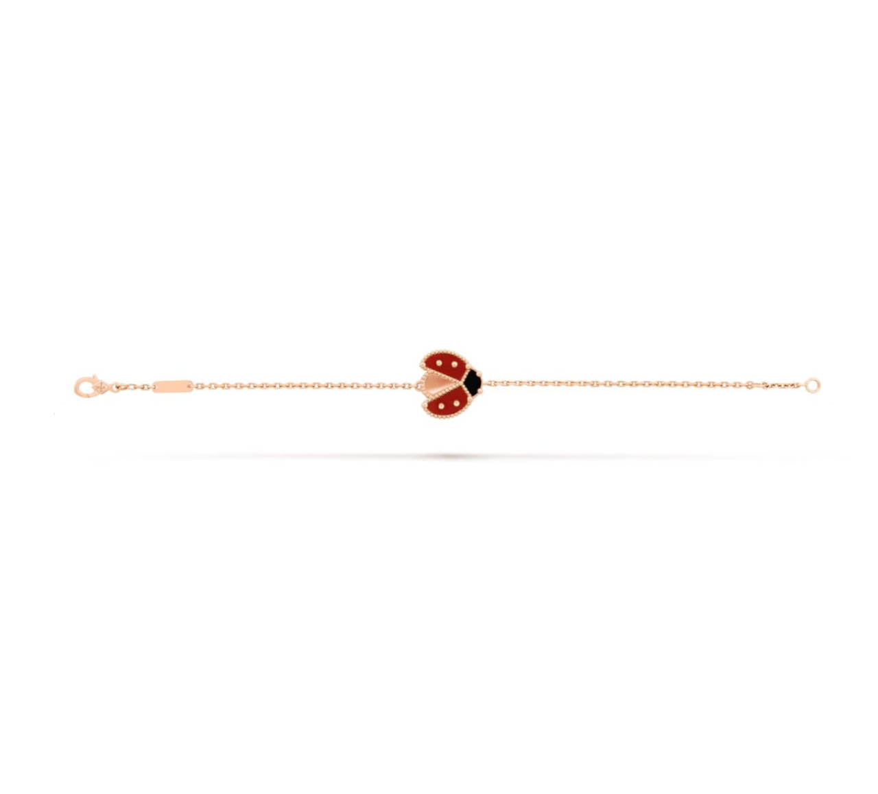 VAN CLEEF LUCKY SPRING OPEN WINGS LADYBUG BRACELET