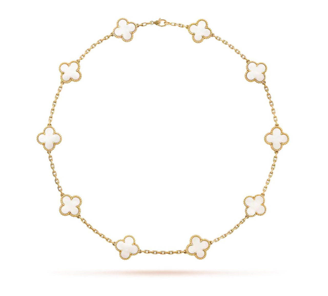 2 V.ANCLEEF NECKLACE 10 CLOVER (18K YELLOW GOLD PLATED)