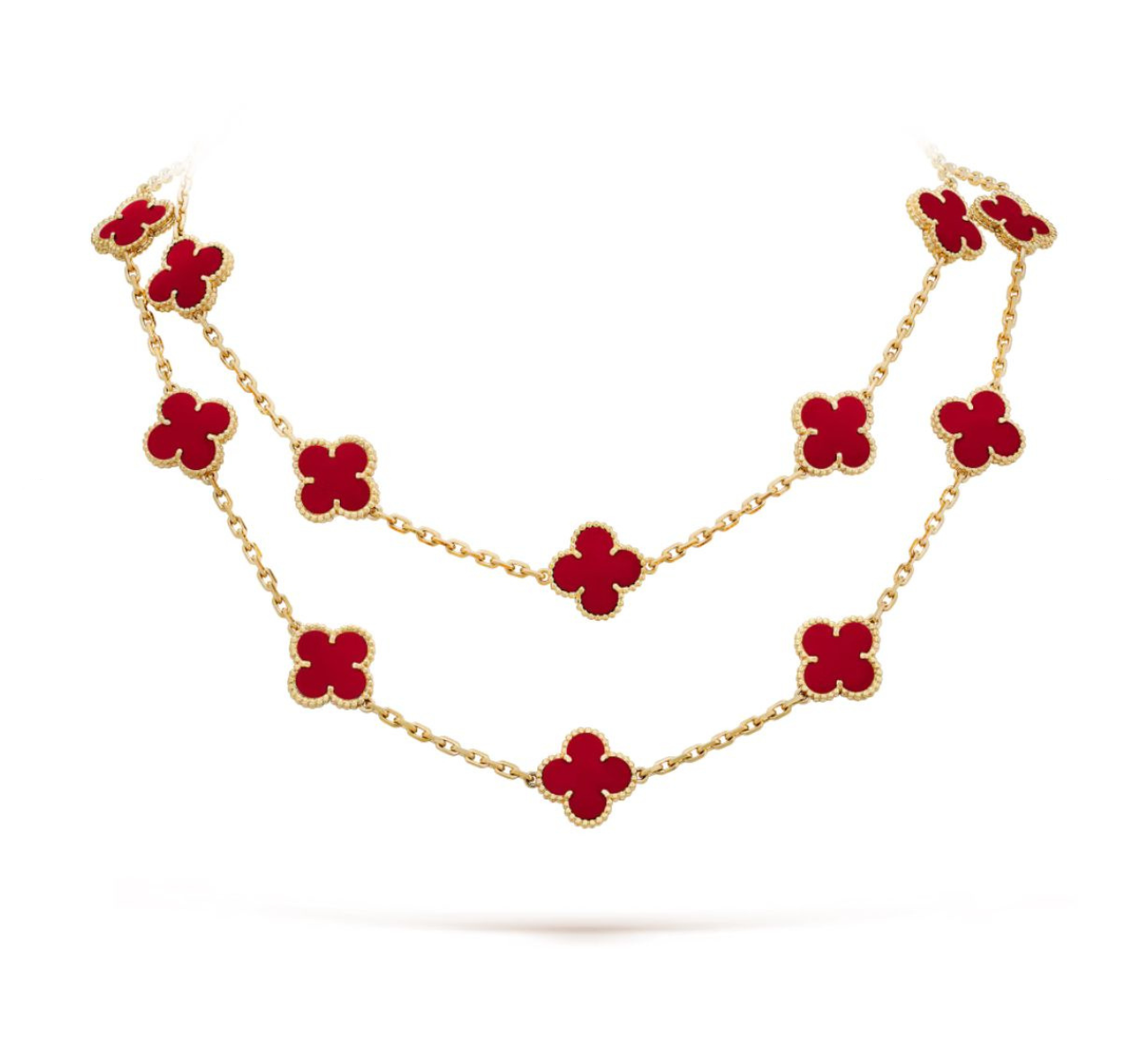 VAN CLEEF 20 CLOVER NECKLACE