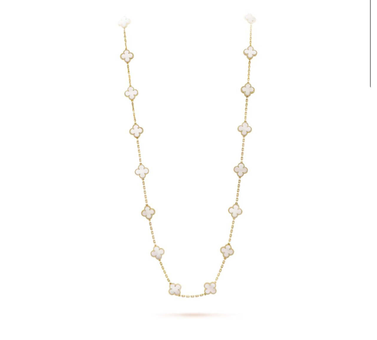 2 V.ANCLEEF 20 CLOVER NECKLACE (18K YELLOW GOLD PLATED)