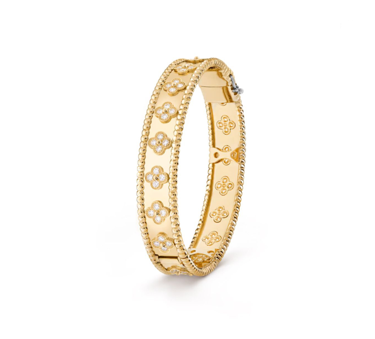 2 V.ANCLEEF PERLEE CLOVER BRACELET (18K YELLOW GOLD/ROSE GOLD/WHITE GOLD PLATED)